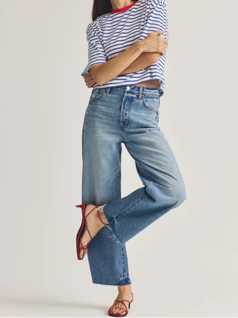 Pistola Tate Cropped High Rise Bow Legged Jeans - Picture 5 of 12